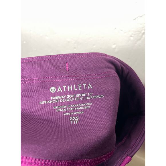 Athleta Fairway Golf Skort 16" Purple Plum Womens Athletic Skirt Size XXS - Picture 5 of 6
